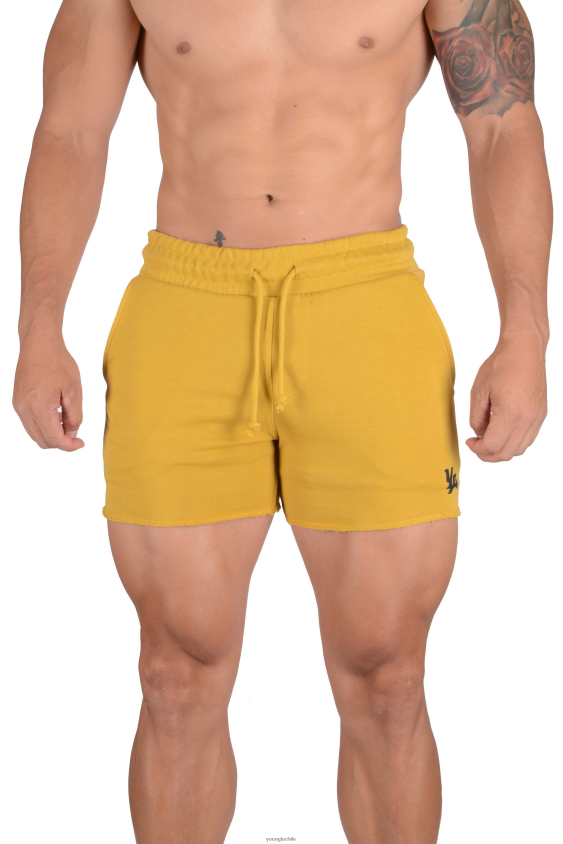 102 pantalones cortos de rizo francés de culturismo amarillo ropa hombres YoungLA N8PZ652 - YoungLA attack on titan