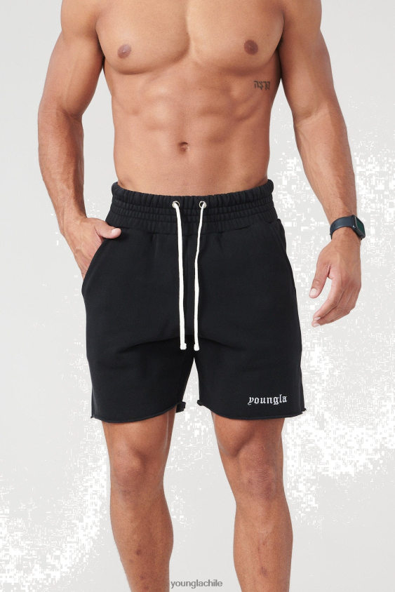 YoungLA joggers - 110 pantalones cortos de felpa san diego lavado negro ropa hombres YoungLA N8PZ537