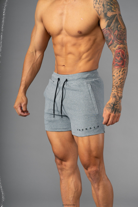 YoungLA poleras - 113 los pantalones cortos perfectos cuero gris ropa hombres YoungLA N8PZ703