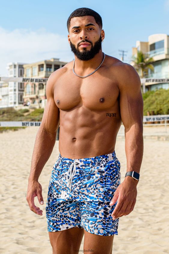 128 shorts de baño abstractos \'22 rosquilla ropa hombres YoungLA N8PZ708 - YoungLA gym