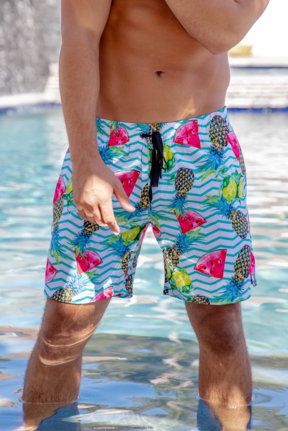 128 shorts de baño abstractos \'22 rosquilla ropa hombres YoungLA N8PZ708 - YoungLA gym
