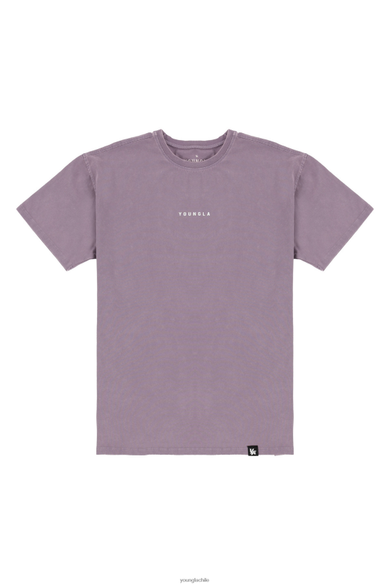 401 camisetas con conector esenciales lavado de lavanda ropa hombres YoungLA N8PZ136 - YoungLA Chile