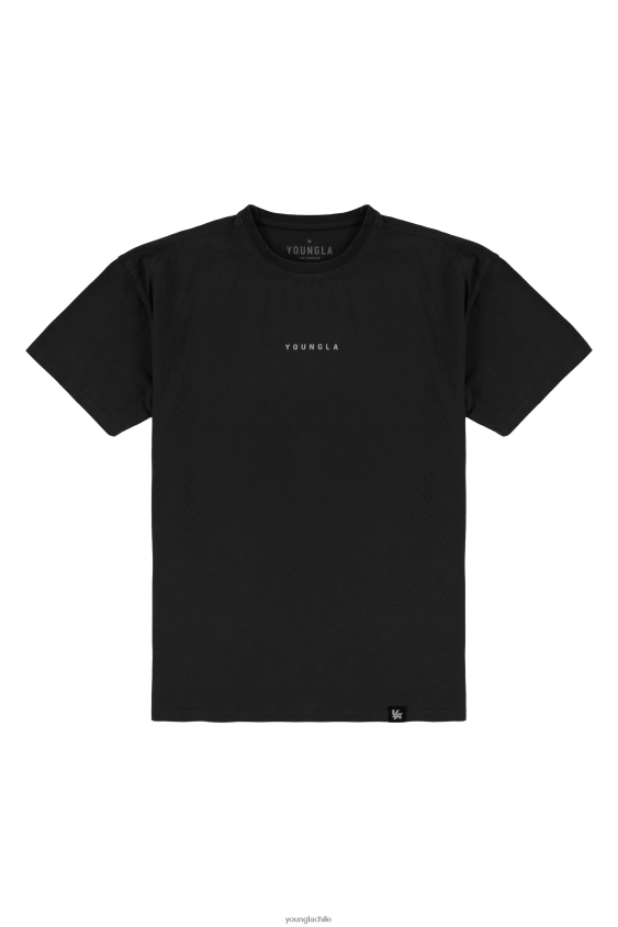 401 camisetas con conector esenciales lavado negro ropa hombres YoungLA N8PZ134 - YoungLA joggers