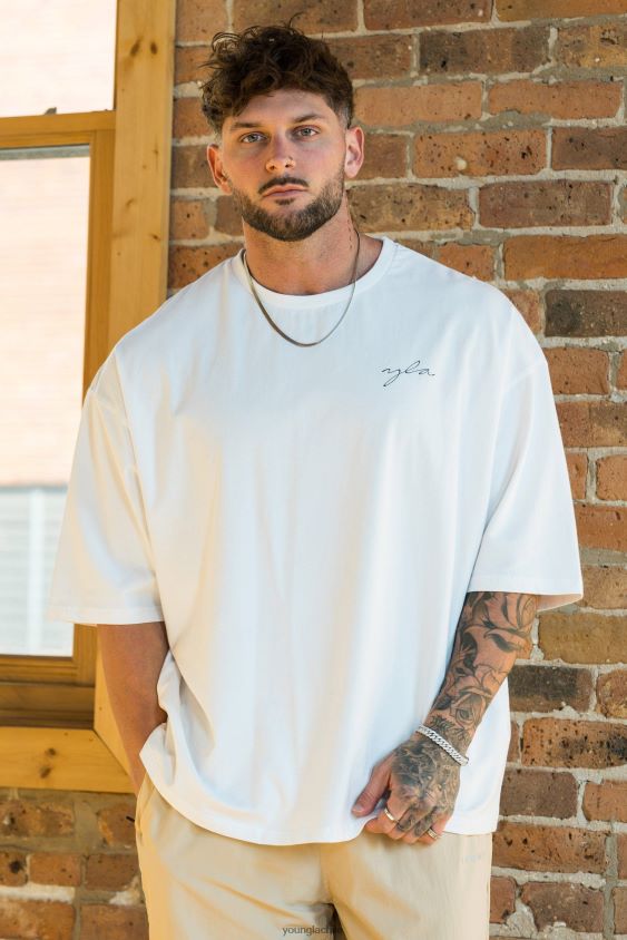 YoungLA joggers - 464 camisetas de gran tamaño Skyline lavado de rosa sepia ropa hombres YoungLA N8PZ278