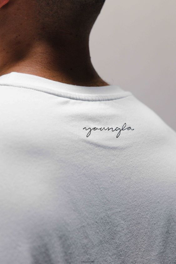 YoungLA poleras - 464 camisetas de gran tamaño Skyline lavado perfecto ciruela ropa hombres YoungLA N8PZ277