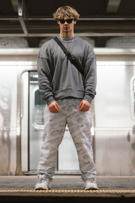 YoungLA attack on titan - 201 pantalones fuera de la red camuflaje de nieve ropa hombres YoungLA N8PZ923