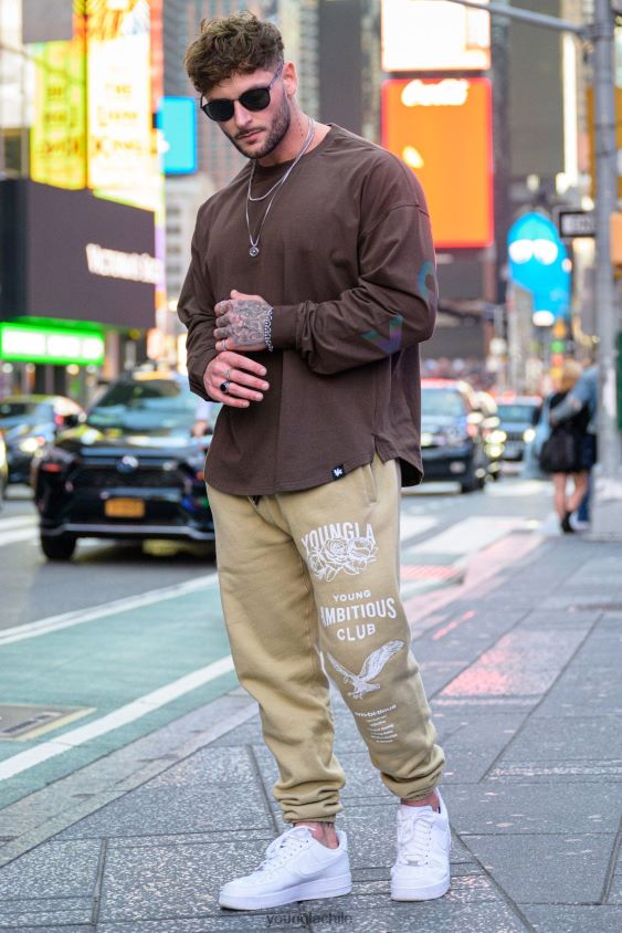 YoungLA joggers - 233 los corredores inmortales caen 22\" ciruela perfecta ropa hombres YoungLA N8PZ851