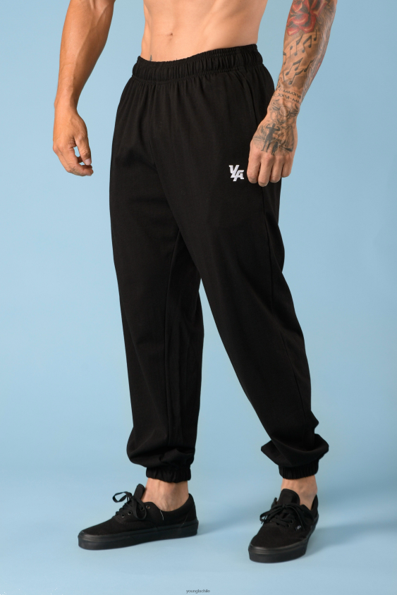Joggers con tapa de bomba 231 negro ropa hombres YoungLA N8PZ882 - YoungLA gym