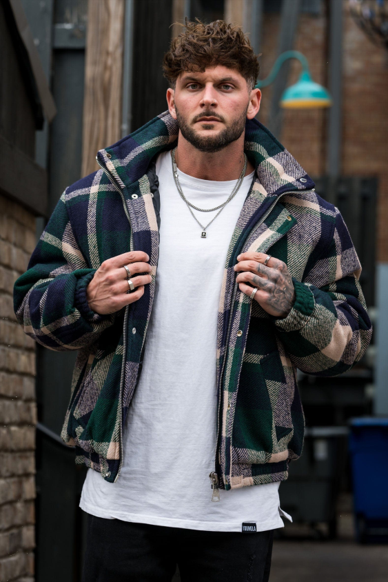 563 chaquetas kingpin verde ropa hombres YoungLA N8PZ825 - ropa YoungLA Chile