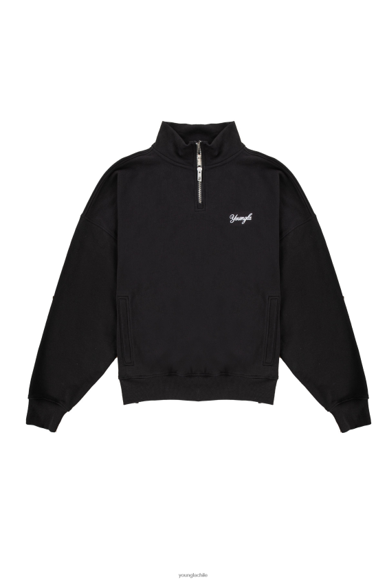 Cremallera de un cuarto de tamaño extragrande de 558 g negro ropa hombres YoungLA N8PZ834 - ropa YoungLA Chile