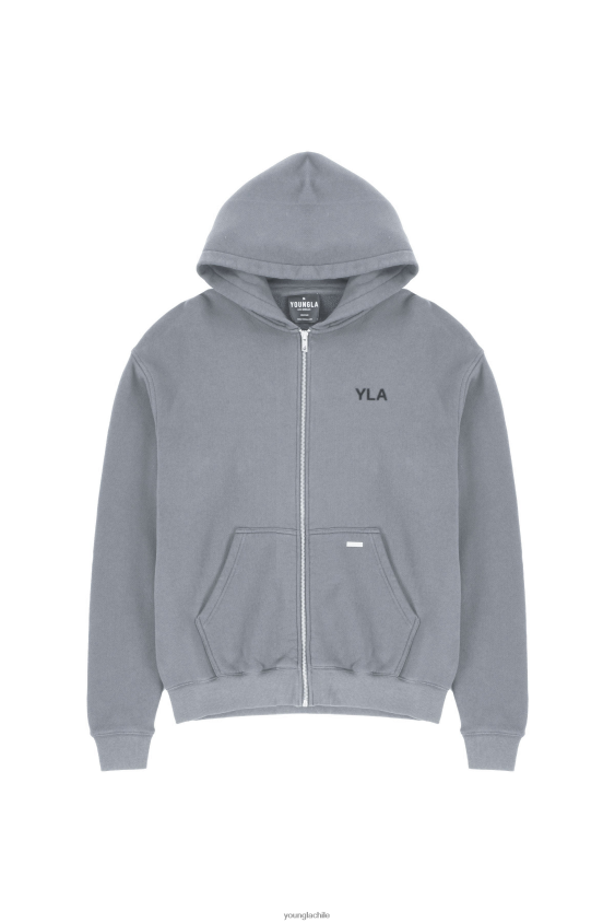 YoungLA ropa - sudadera con capucha 515 monarca lavado gris ropa hombres YoungLA N8PZ793