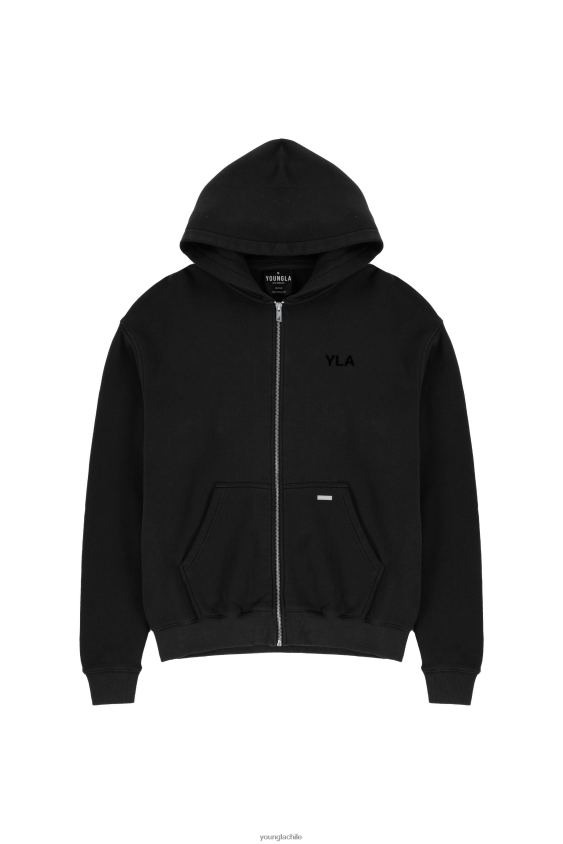 sudadera con capucha 515 monarca lavado negro ropa hombres YoungLA N8PZ789 - YoungLA poleras