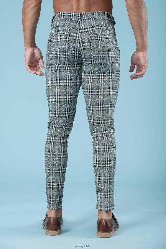 YoungLA Chile - 614 pantalones de vestir elegantes cuadros azules ropa hombres YoungLA N8PZ743