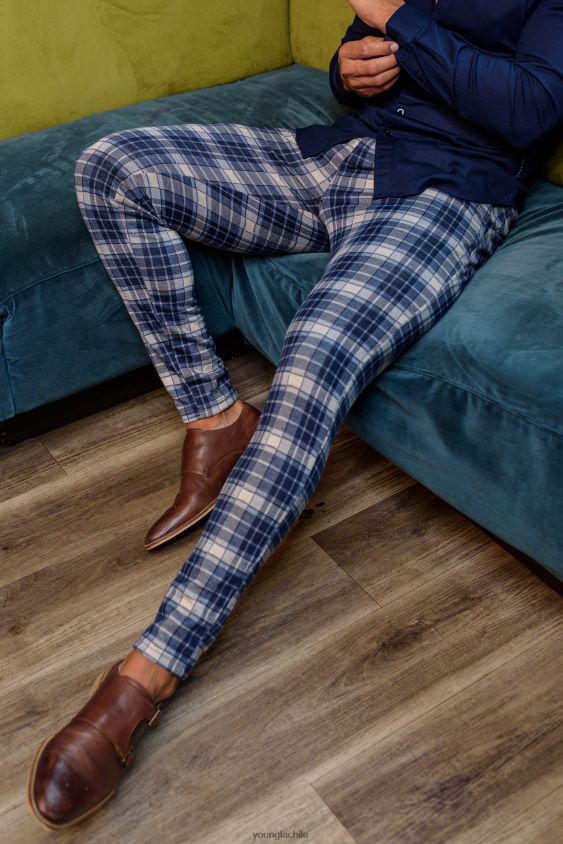 614 pantalones de vestir elegantes cuadros negros ropa hombres YoungLA N8PZ744 - YoungLA ropa