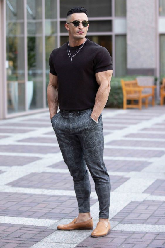 YoungLA joggers - 615 nuevos pantalones de vestir Gris oscuro ropa hombres YoungLA N8PZ750