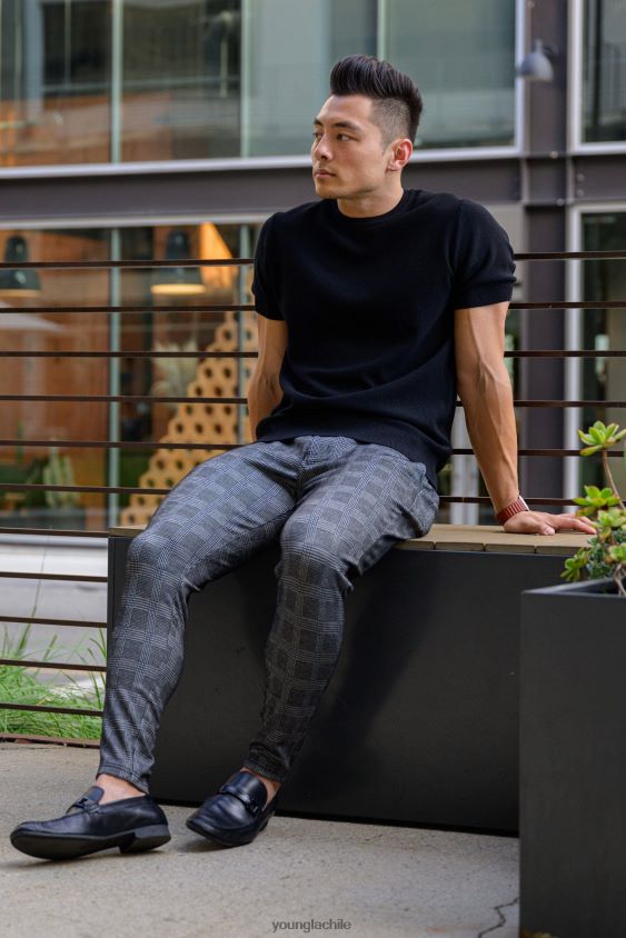 YoungLA poleras - 615 nuevos pantalones de vestir marrón oscuro ropa hombres YoungLA N8PZ749