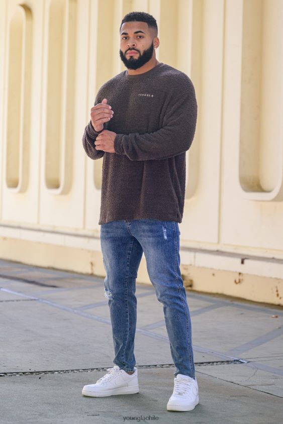 Vaqueros 607 de corte slim lavado azul ropa hombres YoungLA N8PZ747 - YoungLA pantalones