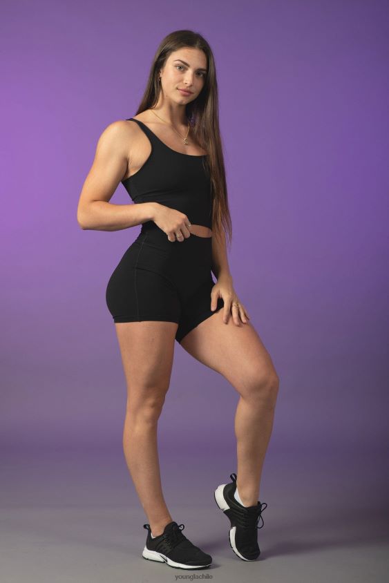 pantalones cortos de motociclista w110 de nivel superior de 3\" Dalia Negra ropa mujer YoungLA N8PZ1116 - YoungLA poleras