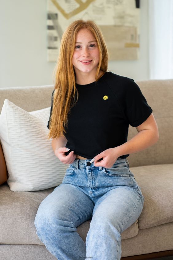 camiseta corta raglán w411 verde azulado ropa mujer YoungLA N8PZ1055 - YoungLA gym