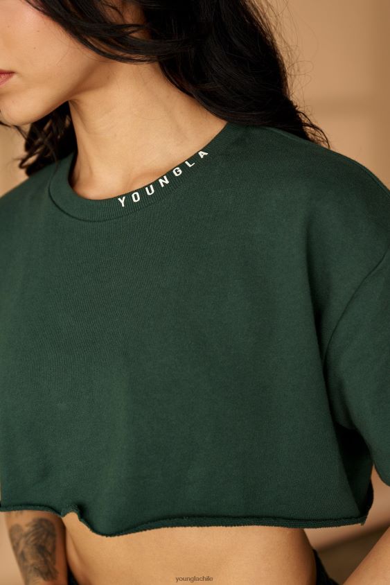 camiseta súper recortada w407 abedul ropa mujer YoungLA N8PZ1032 - YoungLA joggers