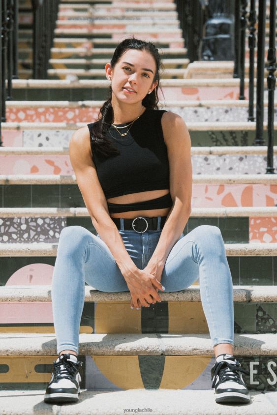 playeras sin mangas w302 negro ropa mujer YoungLA N8PZ1044 - YoungLA Chile