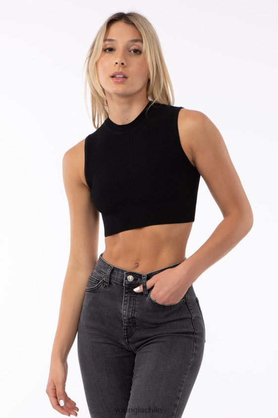 YoungLA joggers - tanque acanalado de contorno w301 negro ropa mujer YoungLA N8PZ1051