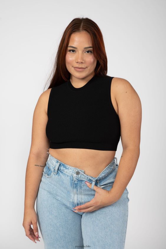 YoungLA joggers - tanque acanalado de contorno w301 negro ropa mujer YoungLA N8PZ1051
