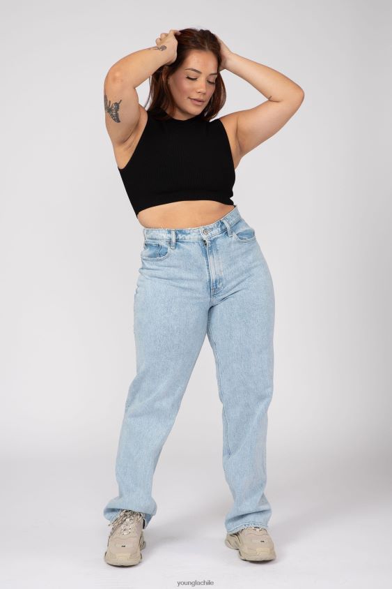 YoungLA attack on titan - tanque acanalado de contorno w301 niebla azul ropa mujer YoungLA N8PZ1049