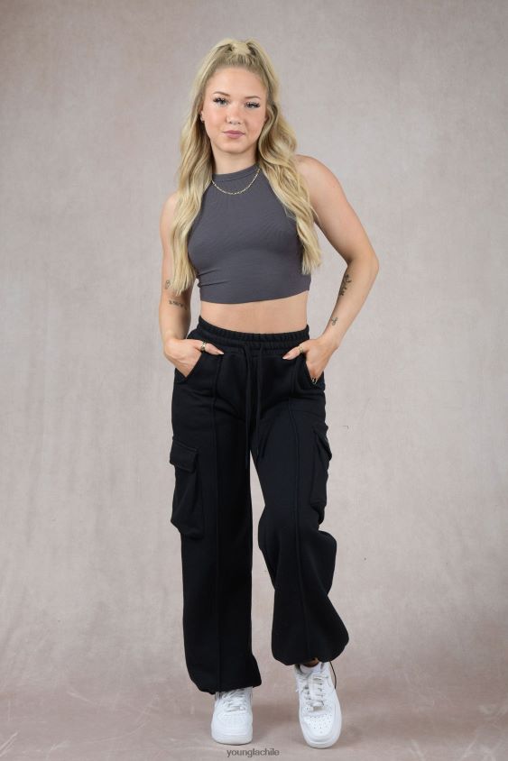 YoungLA joggers - w314 - camiseta sin mangas flexrib odisea gris ropa mujer YoungLA N8PZ1060