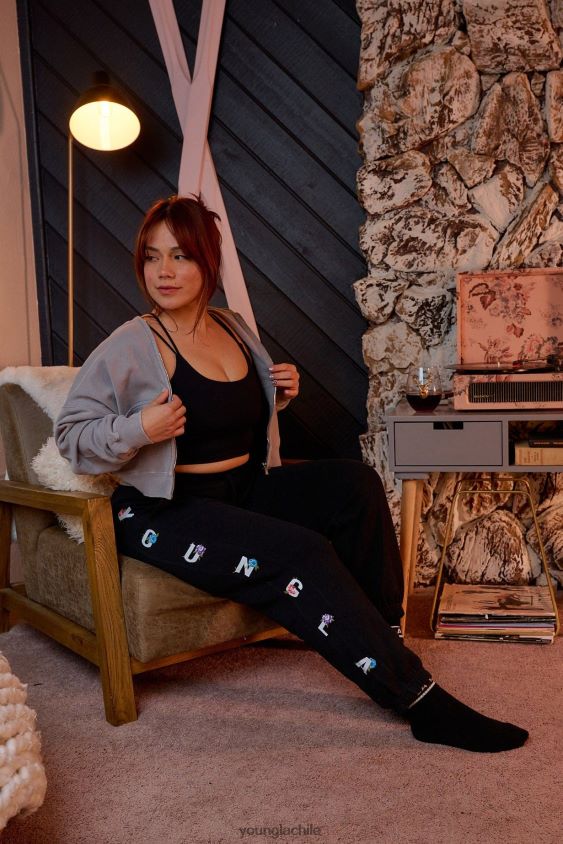 joggers de floración de invierno w203 negro ropa mujer YoungLA N8PZ1118 - ropa YoungLA Chile