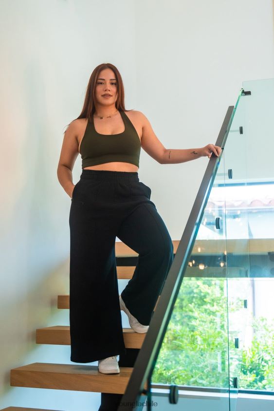 YoungLA gym - pantalones de lana de pierna ancha w201 oliva oscuro ropa mujer YoungLA N8PZ1143