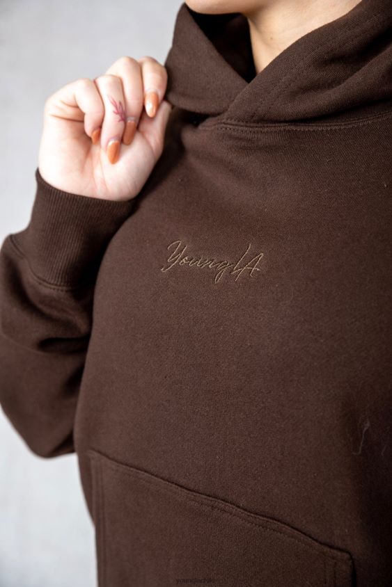 ropa YoungLA Chile - sudadera con capucha básica w502 pizarra ropa mujer YoungLA N8PZ1189