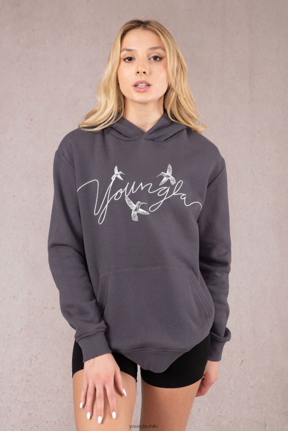 sudadera con capucha extragrande de colibrí w509 hueso ropa mujer YoungLA N8PZ1184 - YoungLA compression shirt
