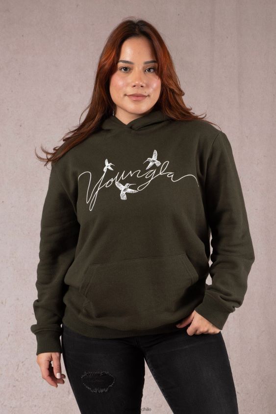 YoungLA poleras - sudadera con capucha extragrande de colibrí w509 negro ropa mujer YoungLA N8PZ1187