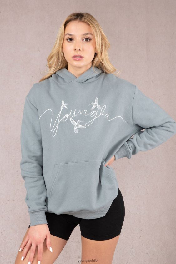 YoungLA joggers - sudadera con capucha extragrande de colibrí w509 oliva oscuro ropa mujer YoungLA N8PZ1188