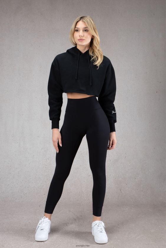 YoungLA joggers - w508 sudadera con capucha recortada perfecta carbón ropa mujer YoungLA N8PZ1175