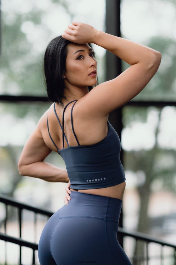 YoungLA compression shirt - sujetador deportivo progreso w310 no me olvides azul ropa mujer YoungLA N8PZ1016