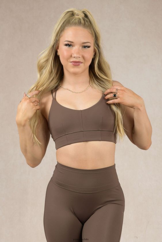 w319 - sujetador deportivo asana chocolate con leche ropa mujer YoungLA N8PZ1019 - YoungLA poleras